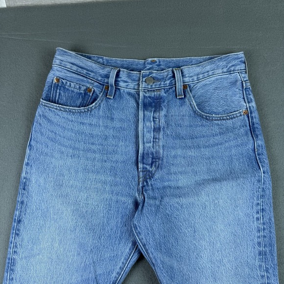 Levi's 501 Jeans Women's Size 29x26 Button Fly Light Wash Blue - Picture 3 of 12